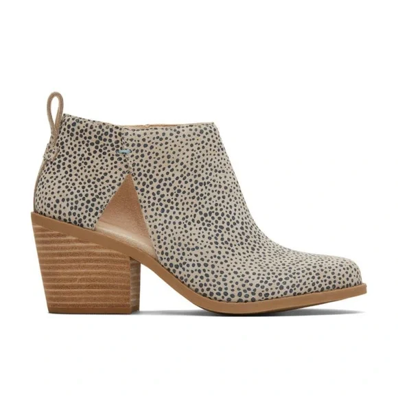 TOMS WOMEN LEA macadamia mini Cheetah 🐆 Printed Suede - Picture 4 of 4
